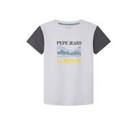 Pepe Jeans Boy's Rick T-Shirt, White (White), 10 Years