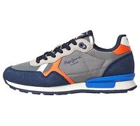 Pepe Jeans BRIT Heritage B Sneaker, Blue (Navy), 4.5 UK