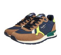 Pepe Jeans BRIT Heritage B Sneaker, Brown (Cognac), 4.5 UK