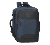 Pepe Jeans Bromley Cabin Backpack for Laptop Notebook 15.6 Inches Blue 25x40x20cm Polyester 17L by Joumma Bags, Blue, One Size, Laptop Cabin Backpack