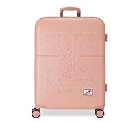 Pepe Jeans Carina Pink medium suitcase 48x70x28 cms Rigid ABS Integrated TSA closure 79L 3.22 kgs 4 double wheels