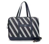 Pepe Jeans Celine Laptop Bag 15.6" Blue 41x30x14cm Polyester with Faux Leather Details by Joumma Bags, Blue, Laptop Bag