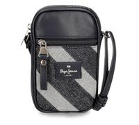 Pepe Jeans Celine Messenger Bag Mobile Phone Bag Blue 11x17.5x2.5cm Polyester with Faux Leather Details by Joumma Bags, Blue, Shoulder Bag Mobile Phone Case