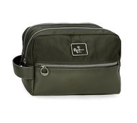 Pepe Jeans Christine Adaptable Toiletry Bag Green 26x16x12cm Polyester with Faux Leather Details by Joumma Bags, green, One Size, Adaptable Toiletry Bag