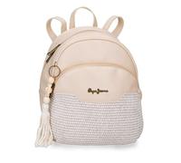 Pepe Jeans Clara Mochila Casual Beige 21x27,5x10 cms Polyester y PU L by Joumma Bags
