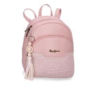 Pepe Jeans Clara Pink Casual Backpack 21x27,5x10 cms Polyester y PU L by Joumma Bags