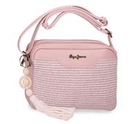 Pepe Jeans Clara Two Compartments Pink Shoulder Bag 24x16x7 cm Polyester and PU by Joumma Bags