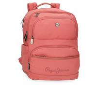 Pepe Jeans Corin 15.6 Inch Laptop Backpack Pink 29 x 40 x 14 cm Polyester and PU 18.48 L by Joumma Bags, Pink, One Size, Laptop Backpack, pink, Taglia unica, Laptop Backpack
