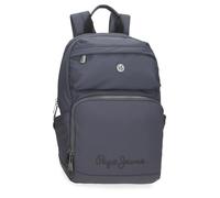 Pepe Jeans Corin Laptop Backpack 13.3 Inch Grey 25x37x10cm Polyester and PU 9.25L by Joumma Bags, grey, One Size, Laptop Backpack