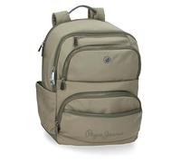 Pepe Jeans Corin Laptop Backpack 15.6" Green 29x40x14cm Polyester and PU 18.48L by Joumma Bags, Green, One Size, Laptop Backpack