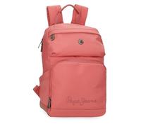 Pepe Jeans Corin Laptop Backpack 15.6 Inch Pink 25x37x10cm Polyester and PU 9.25L by Joumma Bags, Pink, One Size, Laptop Backpack