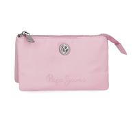 Pepe Jeans Corin Three Compartment Purse Pink 17.5x9.5x2cm Polyester and PU by Joumma Bags, Pink, One Size, Three Compartment Purse