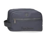 Pepe Jeans Corin Toiletry Bag Grey 26x16x12cm Polyester and PU 3.12L by Joumma Bags, Grey, One Size, Toiletry Bag