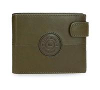 Pepe Jeans Cracker Cowhide Leather Wallets Black Brown Green Various Sizes, Green, Standard Size, Vertical Click Wallet