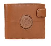 Pepe Jeans Cracker Horizontal Wallet with Click Closure Beige 11x8.5x1cm Leather by Joumma Bags, Beige, One Size, Horizontal Wallet with Click Closure