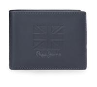 Pepe Jeans Denver Horizontal Wallet with Removable Wallet Blue 11x8.5x1 cm Leather by Joumma Bags