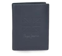 Pepe Jeans Denver Vertical Wallet Blue 8.5x10.5x1cm Leather by Joumma Bags
