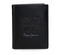 Pepe Jeans Denver Vertical Wallet Blue 8.5x10.5x1cm Leather by Joumma Bags