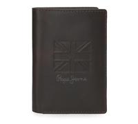 Pepe Jeans Denver Vertical Wallet with Purse Blue 8.5x11.5x1cm Leather by Joumma Bags