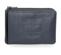 Pepe Jeans Denver Wallet with Card Holder Blue 11x7x1.5cm Leather by Joumma Bags
