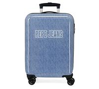 Pepe Jeans Digital Cabin Suitcase Blue 38 x 55 x 20 cm Rigid ABS Side Combination Lock 34 L 2 kg 4 Wheels Double Hand Luggage