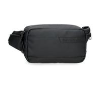 Pepe Jeans Dorking Black Waist Bag 21x12.5x5 cm Polyester with Synthetic Leather Details by Joumma Bags