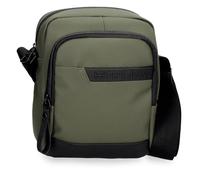 Pepe Jeans Dorking Crossbody Bag Mediumna Green 17x22x8 cms Polyester with Synthetic Leather Details by Joumma Bags