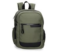 Pepe Jeans Dorking Laptop Backpack Double Compartment Adaptable 15.6 Inches Green 25 x 37 x 12 cm Polyester with Faux Leather Details 11.1L by Joumma Bags