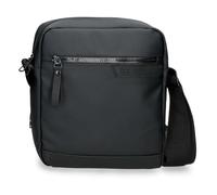 Pepe Jeans Dorking Shoulder Bag Laptop Black 23x27x7cm Polyester with Faux Leather Details by Joumma Bags