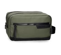 Pepe Jeans Dorking Toiletry Bag Adaptable Green 26x16x12 cms Polyester with Synthetic Leather Details by Joumma Bags