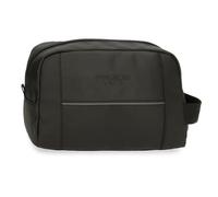 Pepe Jeans Dortmund Adaptable Toiletry Bag Grey 25x15x12cm Cotton,Polyester and PU. 4,5L by Joumma Bags, Grey, One Size, Adaptable Toiletry Bag