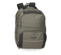 Pepe Jeans Dortmund Laptop Backpack 15.6" Green 29x40x16cm Polyester 18.56L by Joumma Bags, Green, Laptop Backpack