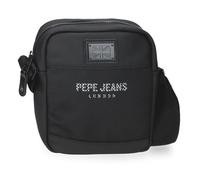 Pepe Jeans Durham Shoulder Bag Two Compartments Black 17x22x7.5cm Polyester by Joumma Bags