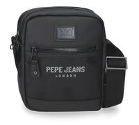 Pepe Jeans Durham Shoulder Bag Two Compartments Black 22x27x10cm Polyester by Joumma Bags