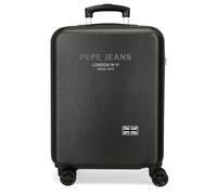 Pepe Jeans Edmon Cabin Suitcase Black 38x55x20 cm Rigid 2.5 kg Combination Lock Side ABS 2.5 kg 35L Hand Luggage by Joumma Bags, Black/White, One Size, Cabin Suitcase