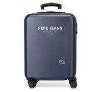 Pepe Jeans Edmon Cabin Suitcase Blue 38x55x20 cm Hard ABS Combination Lock Side 34L 2.7 kg 4 Wheels Hand Luggage by Joumma Bags, Blue, One Size, Cabin Suitcase
