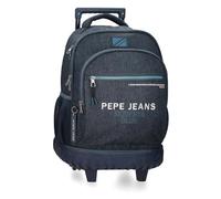Pepe Jeans Edmon School Backpack Blue 33x44x21cm Polyester 28.9L by Joumma Bags, blue, School Backpack