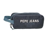 Pepe Jeans Edmon Triple Pencil Case Blue 22x10x9cm Polyester by Joumma Bags by Joumma Bags, Blue, Triple Case