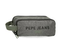 Pepe Jeans Edmon Triple Pencil Case Grey 22x10x9cm Polyester by Joumma Bags