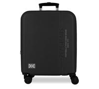 Pepe Jeans Edward Cabin Case Black 40x55x20 cm Rigid ABS Combination Lock Integrated 37L 2.6kg 4 Double Wheels Extendable Hand Luggage by Joumma Bags