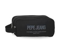 Pepe Jeans Edward Triple Pencil Case Black 22x10x9 cm Polyester by Joumma Bags