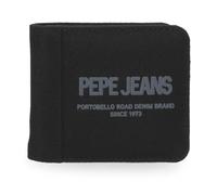 Pepe Jeans Edward Wallet Black 10,5x9x2 cm Polyester by Joumma Bags