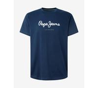 Pepe Jeans Eggo Logo Short Sleeve T-Shirt Dark Navy Blue White - M