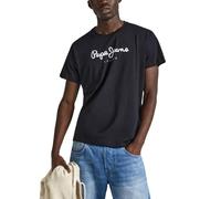 Pepe Jeans Eggo Men's T-Shirt Regular Fit Short Sleeve Black (Black), S