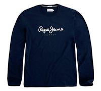 Pepe Jeans Eggo Men's T-Shirt Slim Fit Long Sleeve Blue (Navy), M