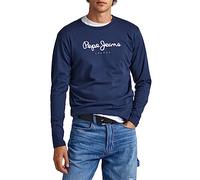 Pepe Jeans Eggo Men's T-Shirt Slim Fit Long Sleeve Blue (Navy), S