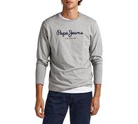 Pepe Jeans Eggo Men's T-Shirt Slim Fit Long Sleeve Grey (Grey Marl), XXL