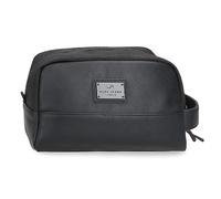 Pepe Jeans Egham Adaptable Toiletry Bag Black 25 x 15 x 12 cm Polyester, Black/White, One Size, Adaptable Toiletry Bag