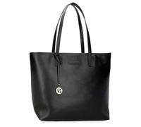 Pepe Jeans Elia Portable Tote Bag 15.6 Inch Black 34X32X14 cms Faux Leather by Joumma Bags, Black/White, One Size, Tote Bag