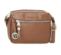 Pepe Jeans Elia Shoulder Bag Brown 21x14x5cm Faux Leather by Joumma Bags, Brown, One Size, Shoulder Bag
